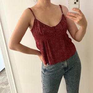 Brandy Melville Red flower Tank